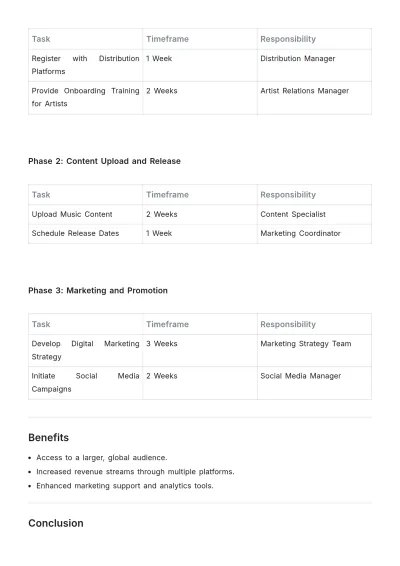 Free Digital Music Distribution Proposal Template to Edit Online