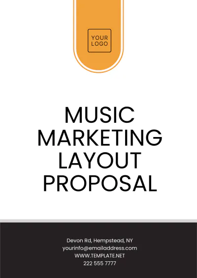 Free Music Marketing Layout Proposal Template to Edit Online