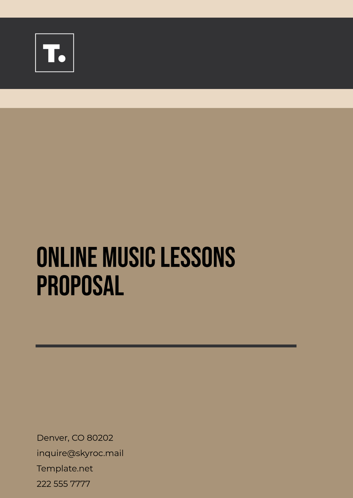 Free Online Music Lessons Proposal Template