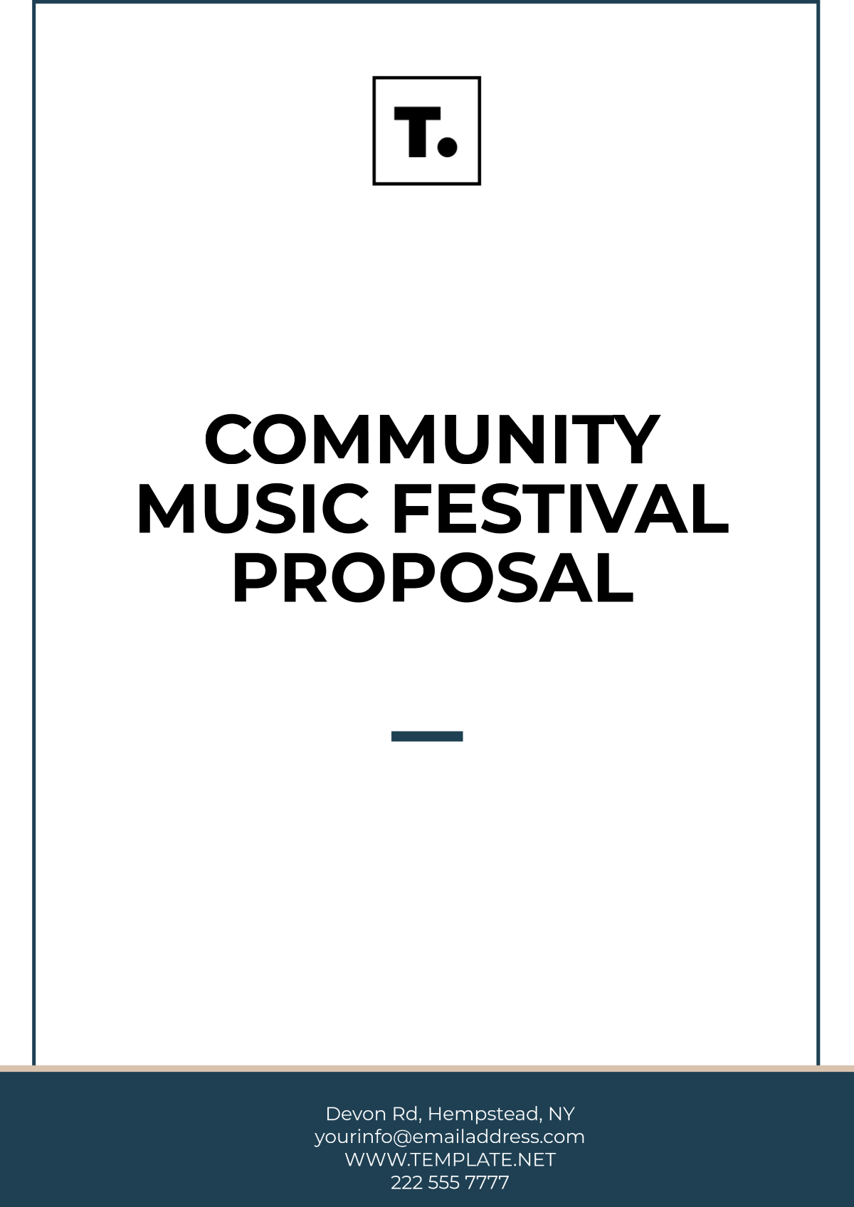 Free Community Music Festival Proposal Template