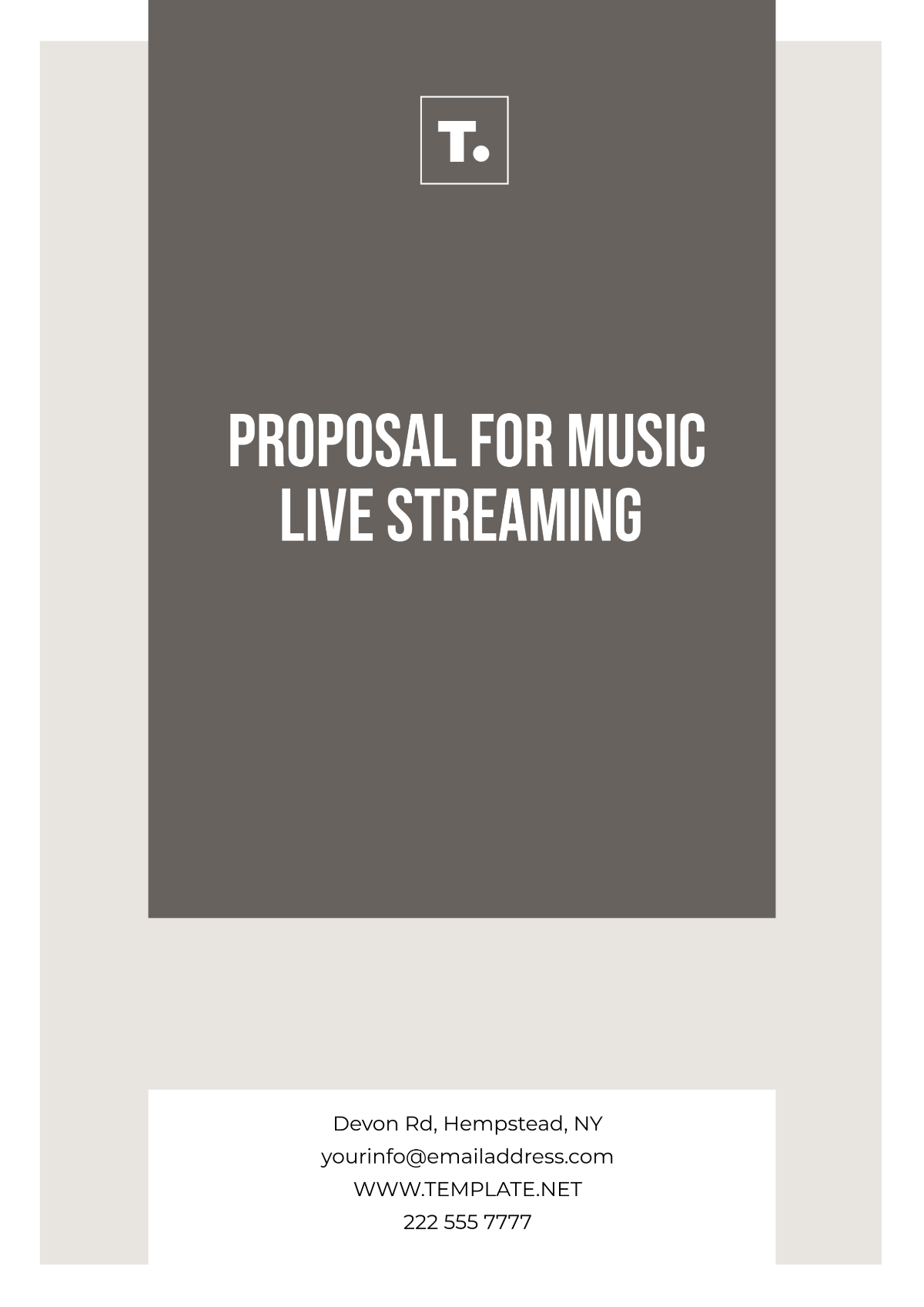 Free Proposal For Music Live Streaming Template