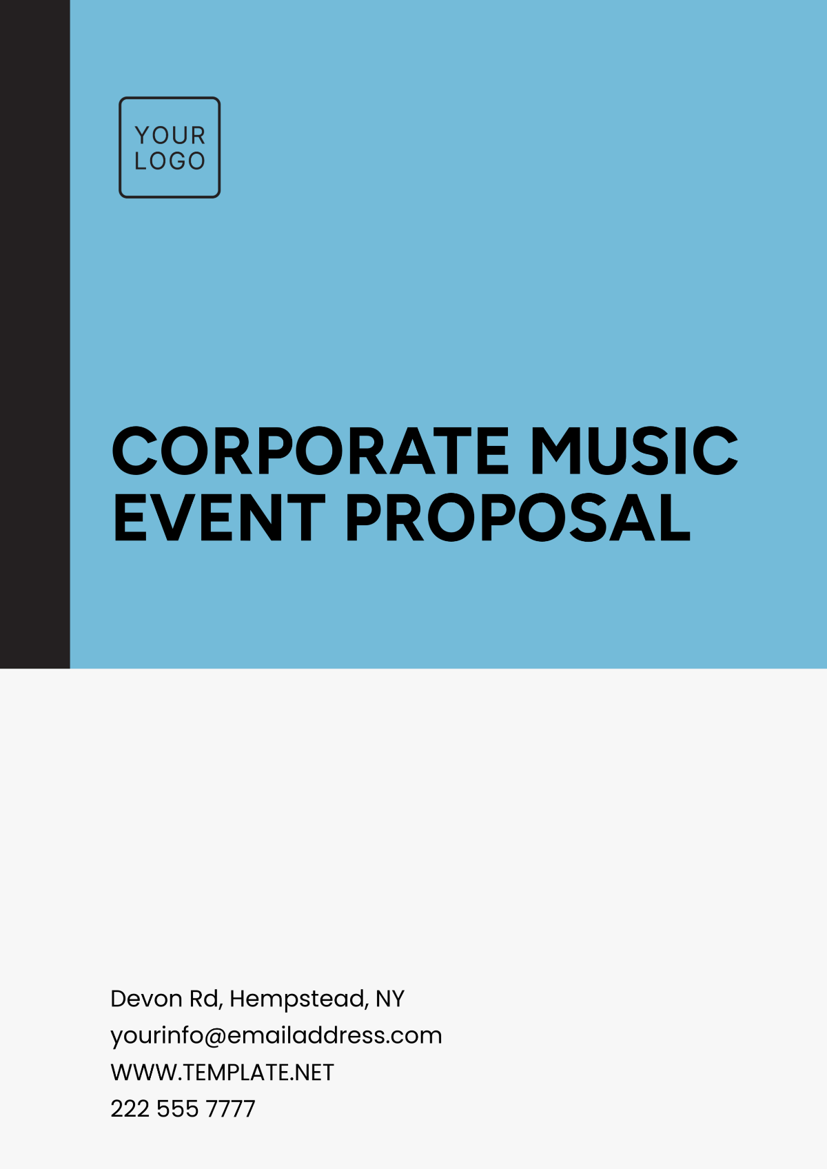 Free Corporate Music Event Outline Proposal Template