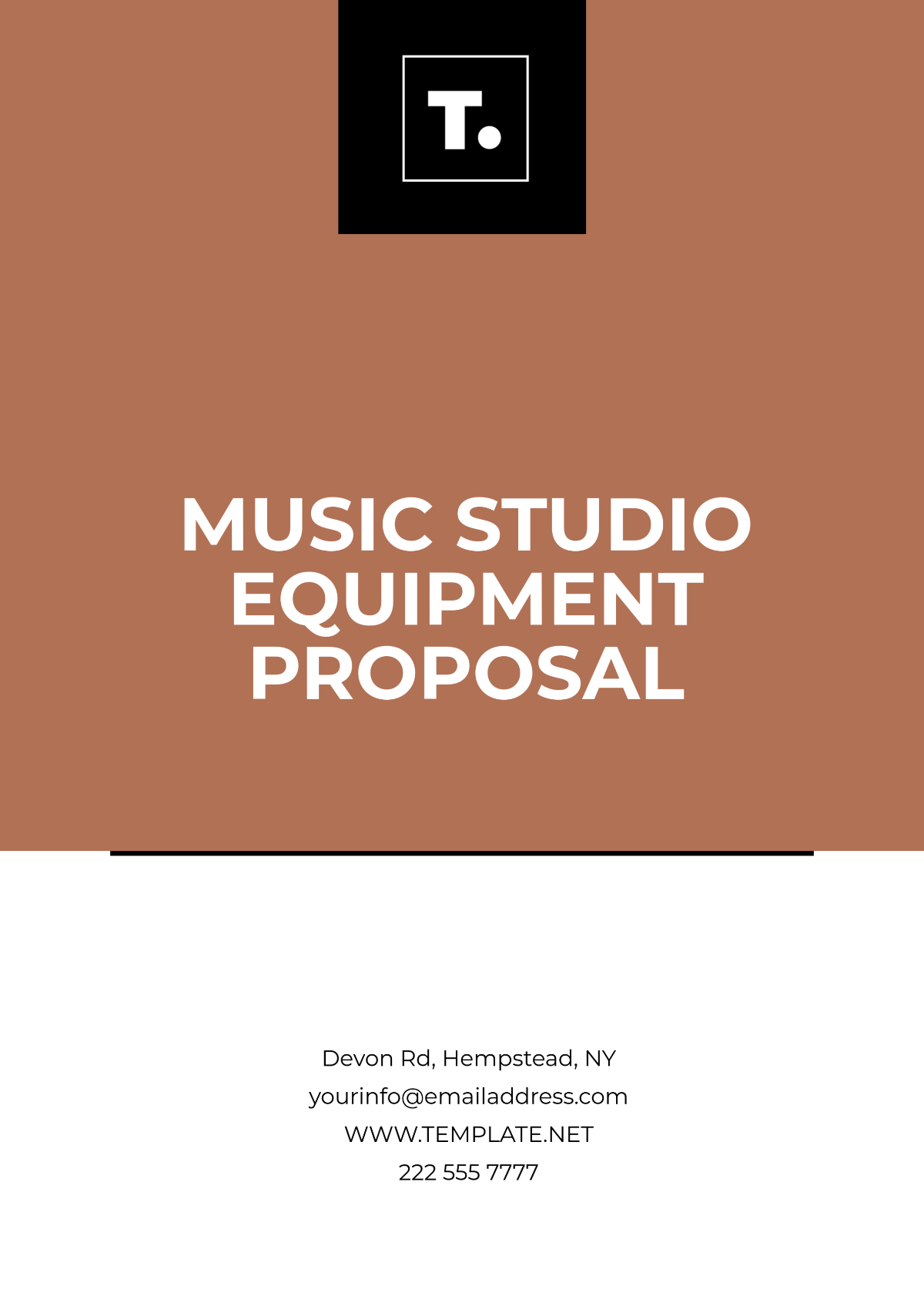 Free Music Studio Equipment Proposal Template