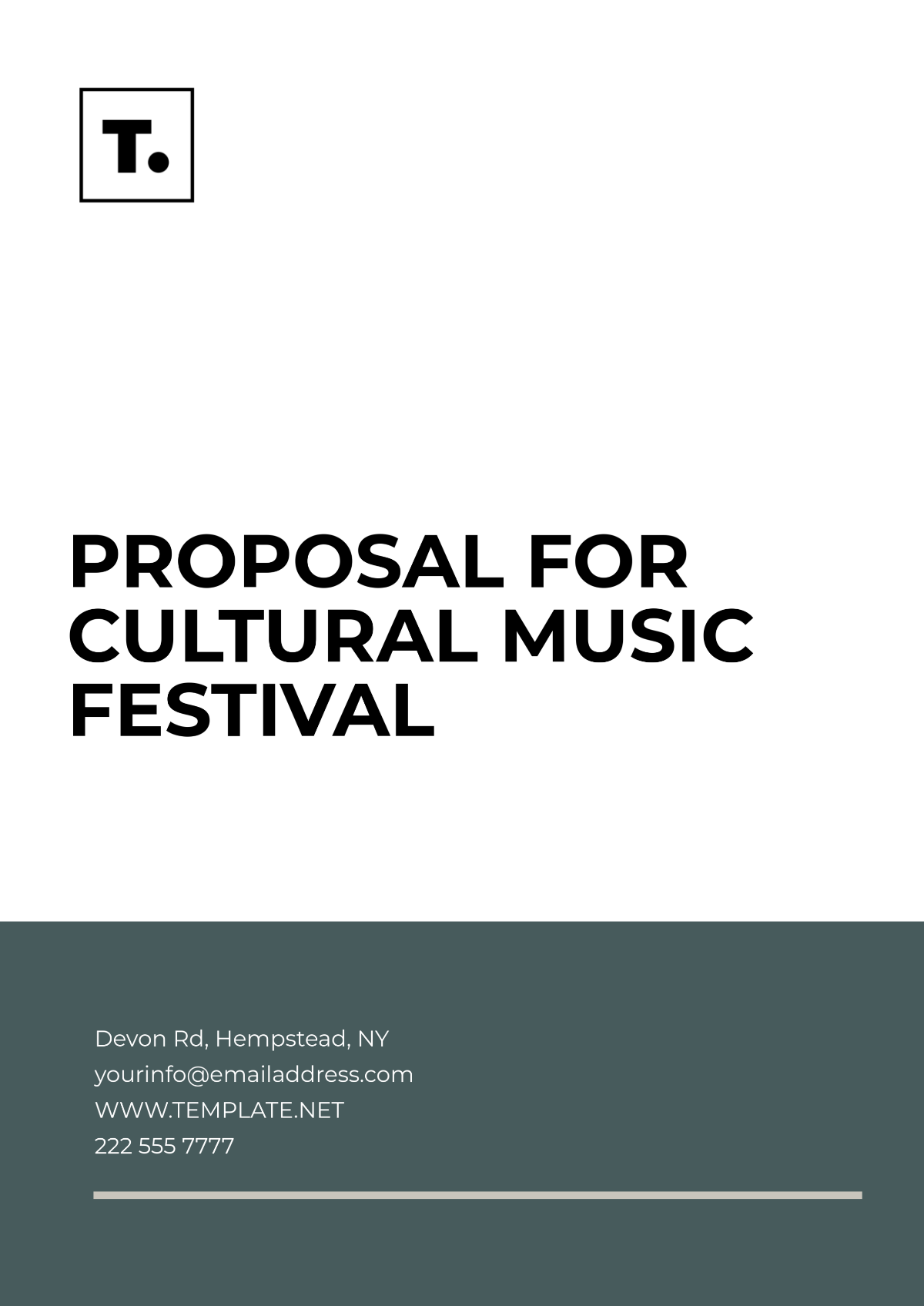 Free Proposal For Cultural Music Festival Template