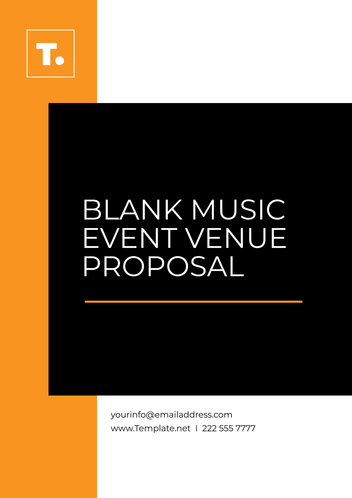 Free Blank Music Event Venue Proposal Template