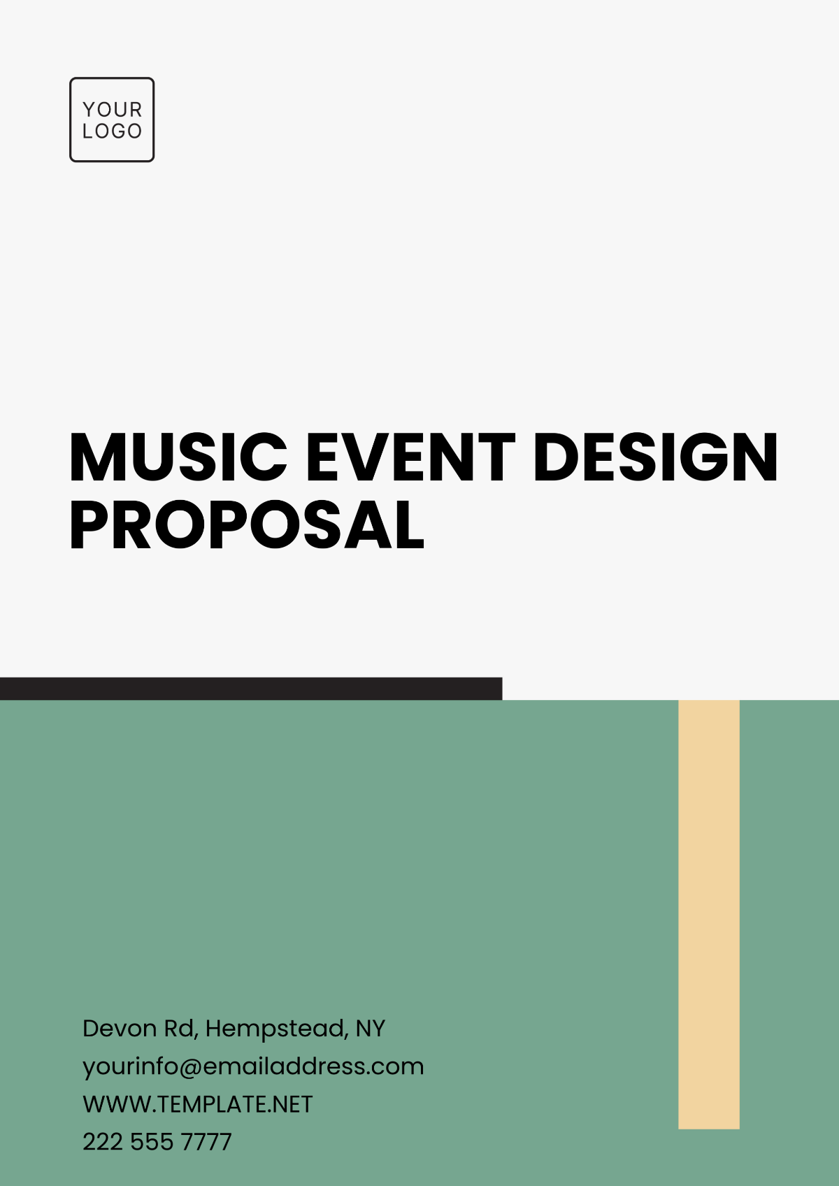 Free Music Event Design Proposal Template