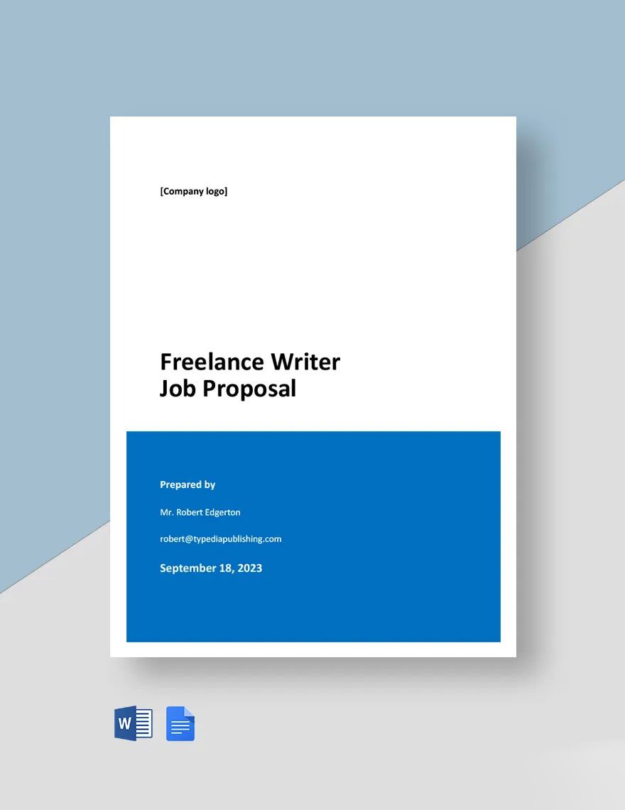 Sample Freelance Writer Proposal Template in Word, Google Docs, Apple Pages