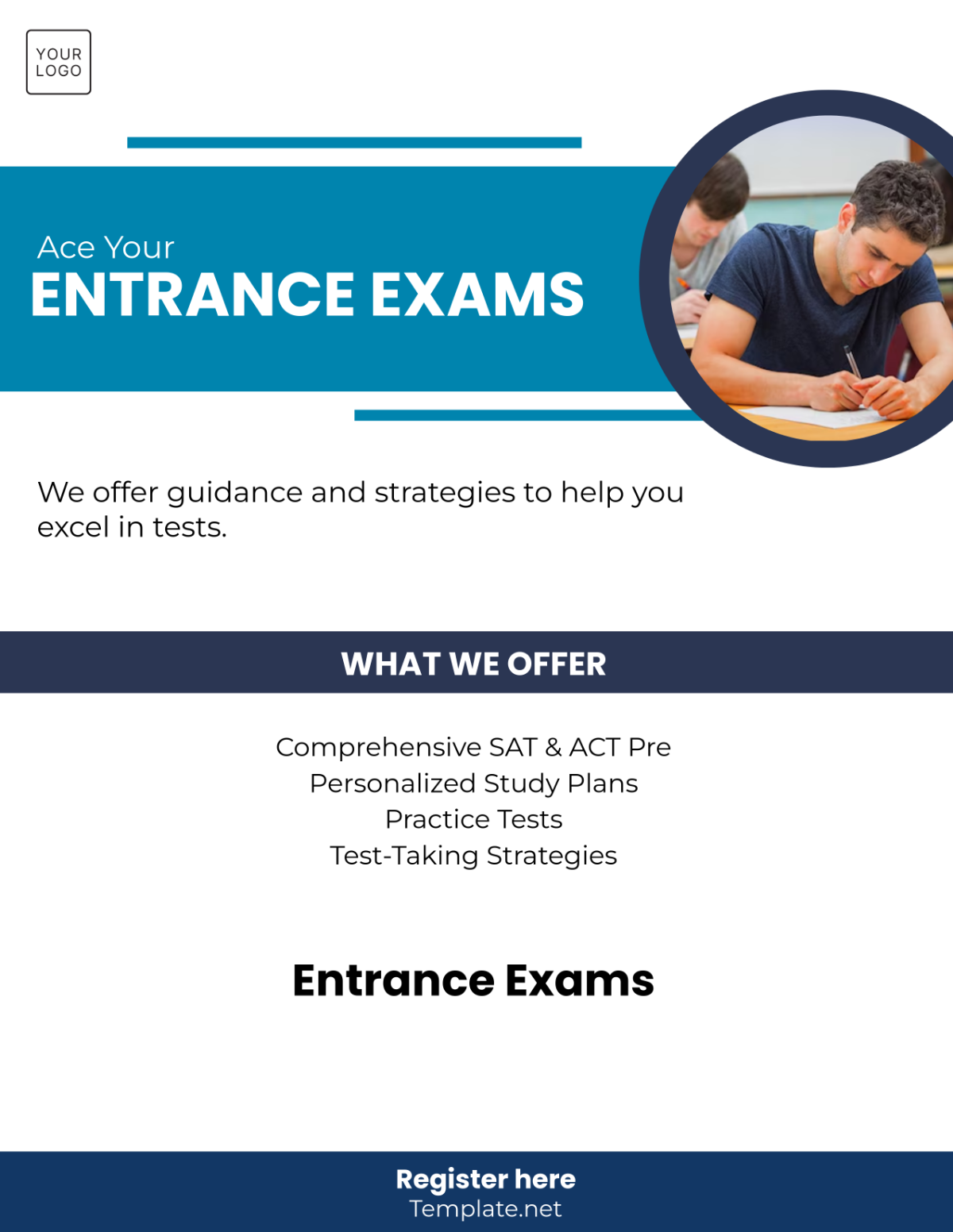 Free Test Prep Tuition Flyer Template