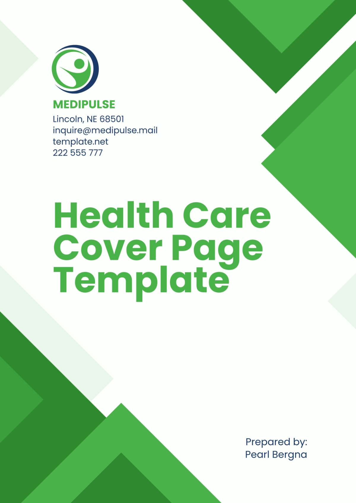 Free Health Care Cover Page Template