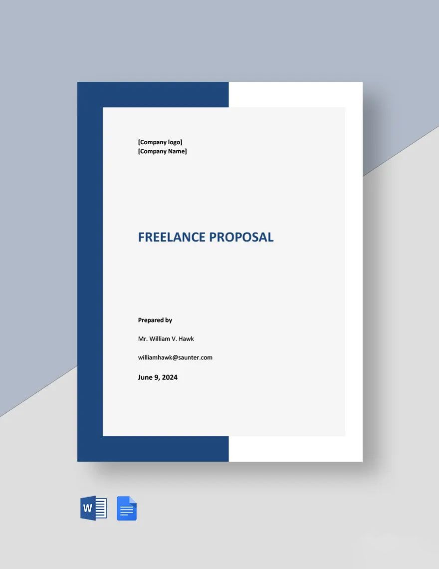 Basic Freelance Proposal Template in Word, Google Docs, Apple Pages