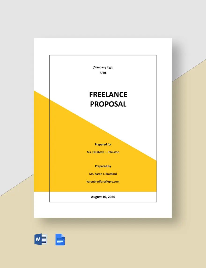 Sample Freelance Proposal Template in Word, Pages, Google Docs - Download | Template.net