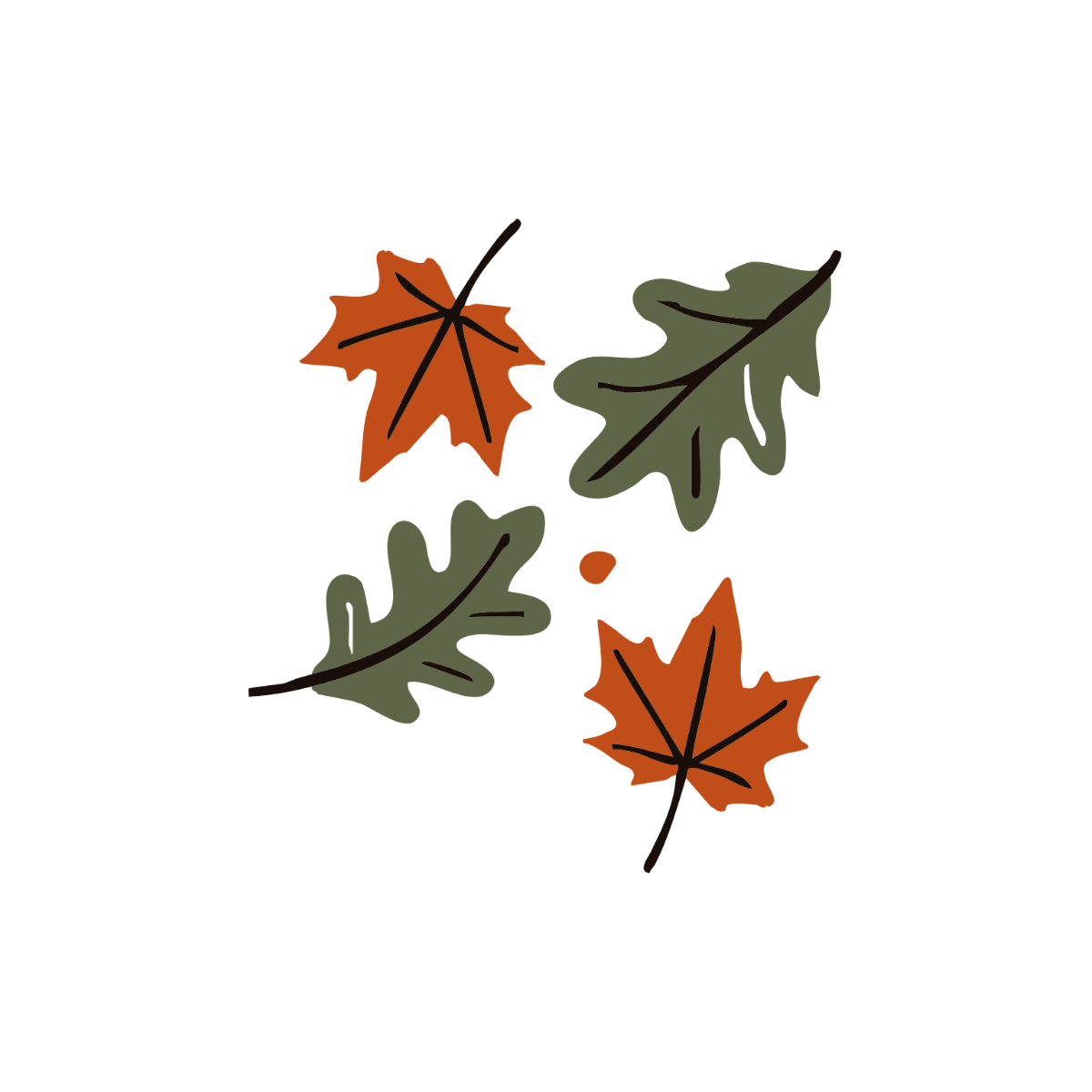 Free October Fall Clipart Template