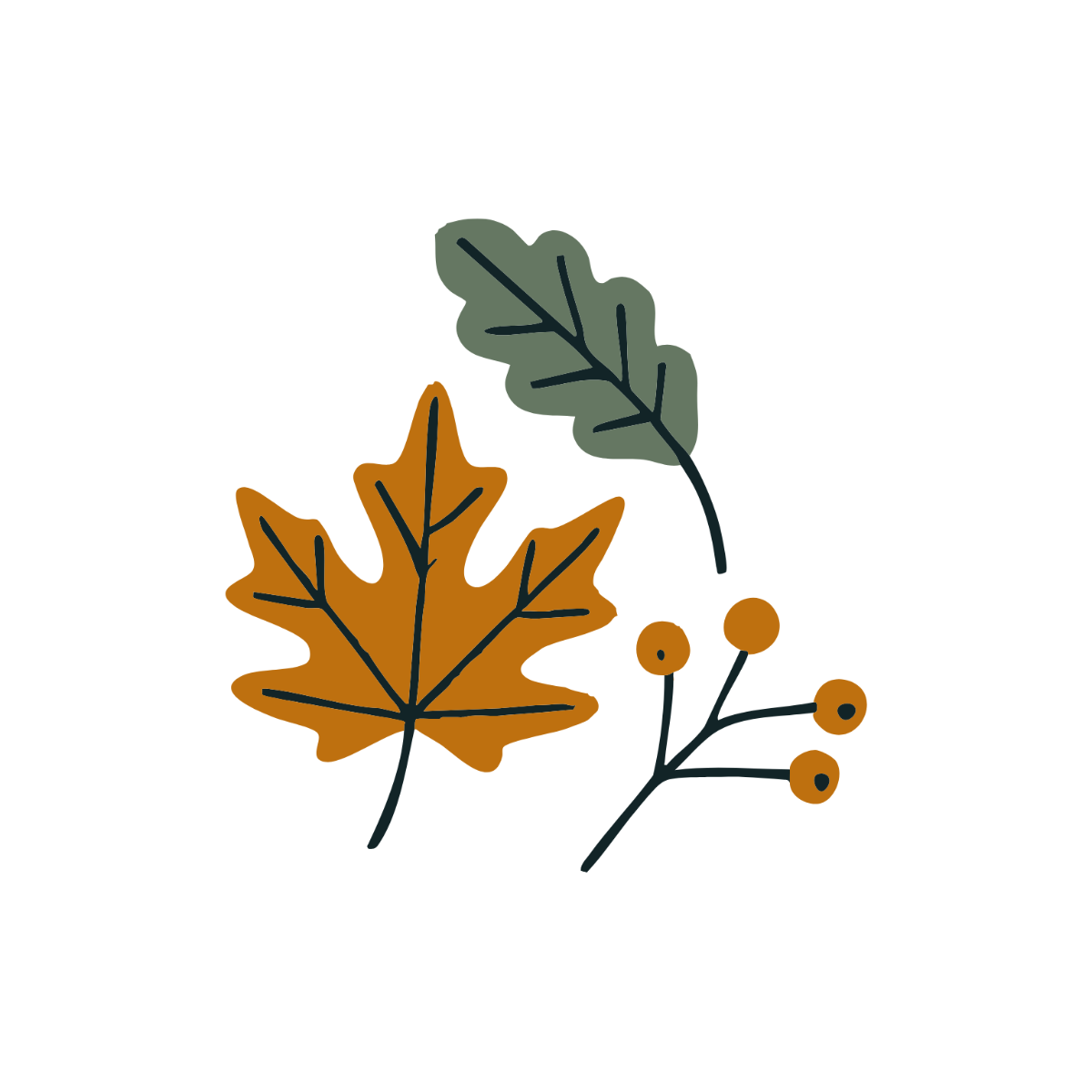 Free October Leaves Clipart Template