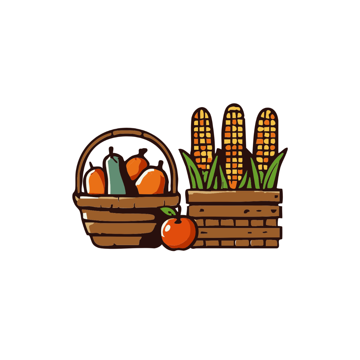 Free October Harvest Clipart Template