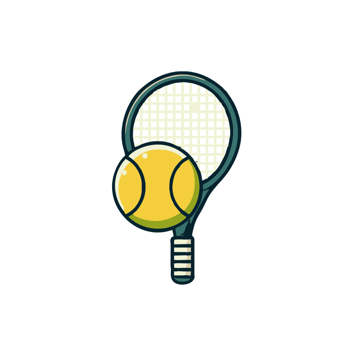 Free Tennis Ball and Racket Clipart Template
