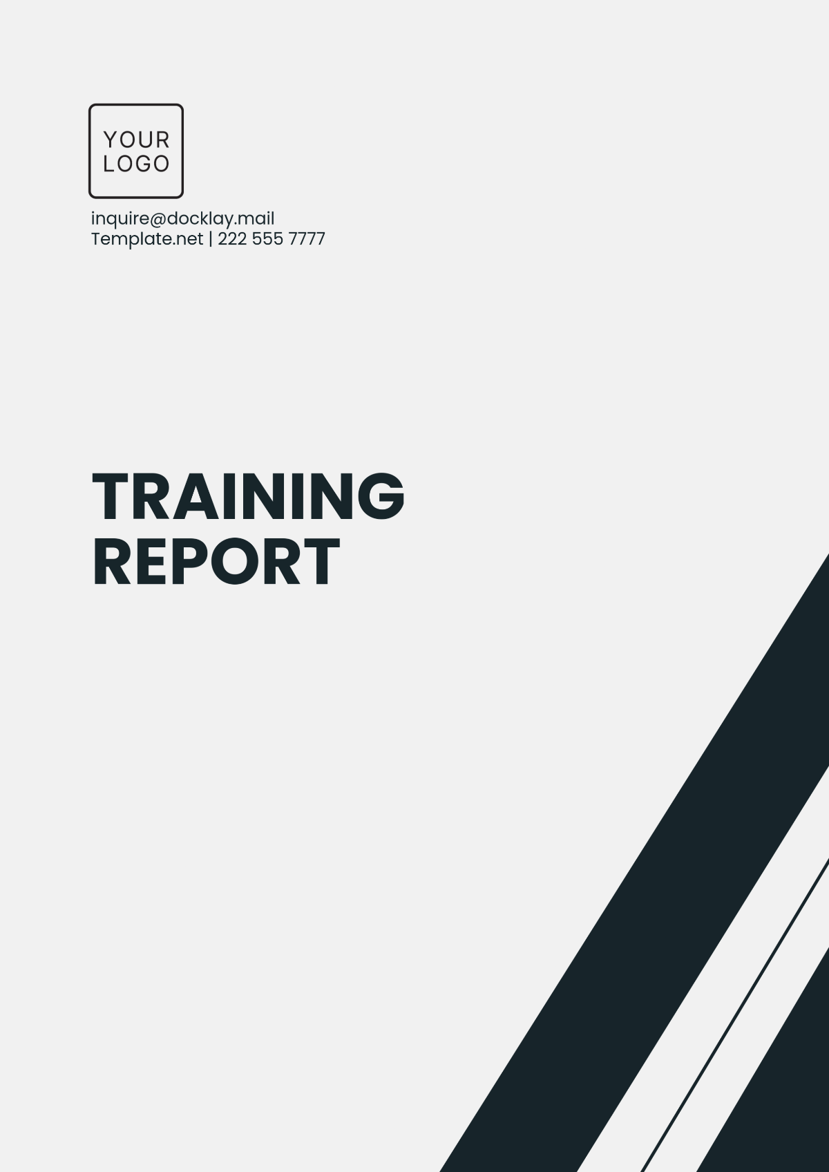 Free Sample Training Report Template