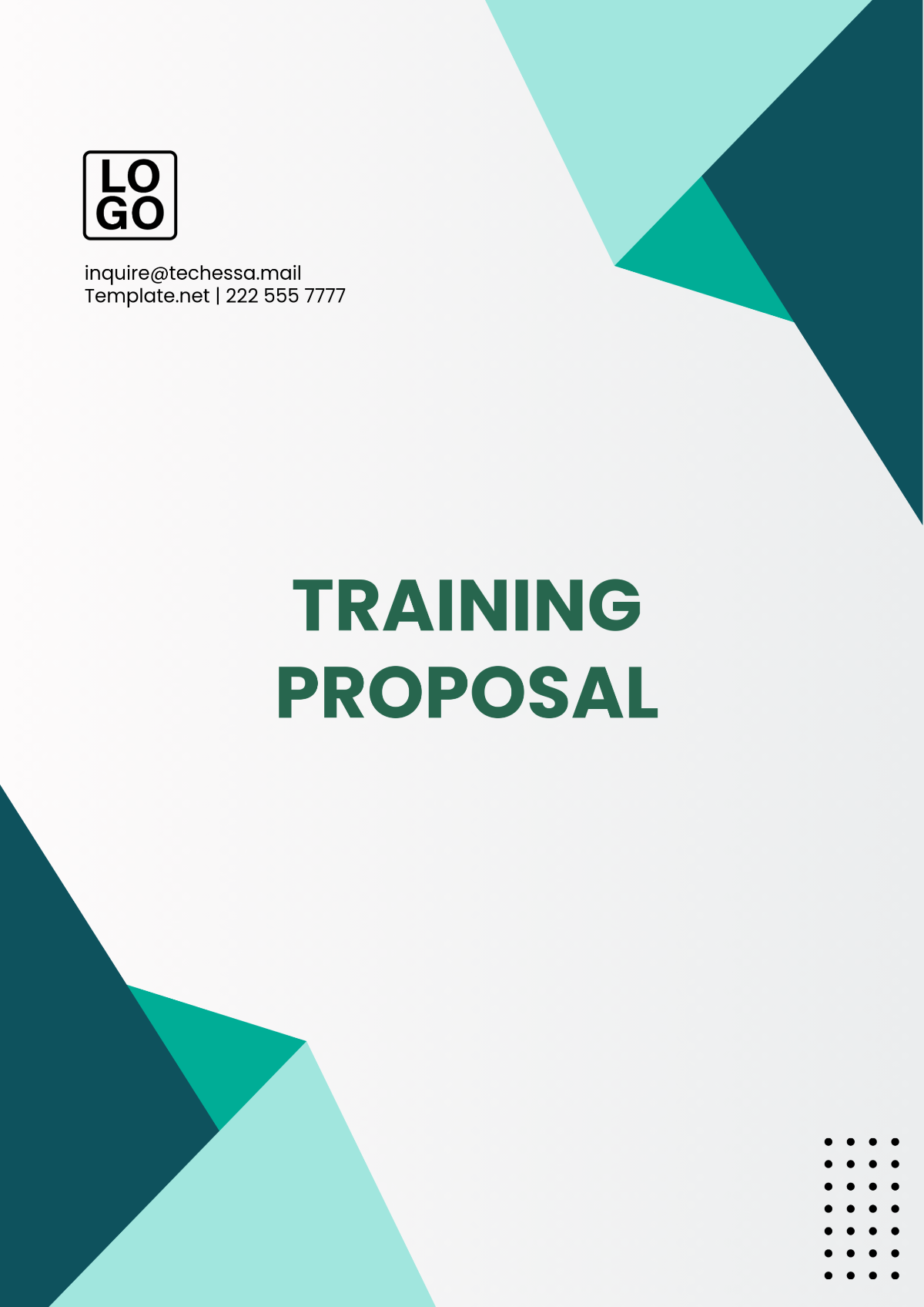 Free Printable Training Proposal Template