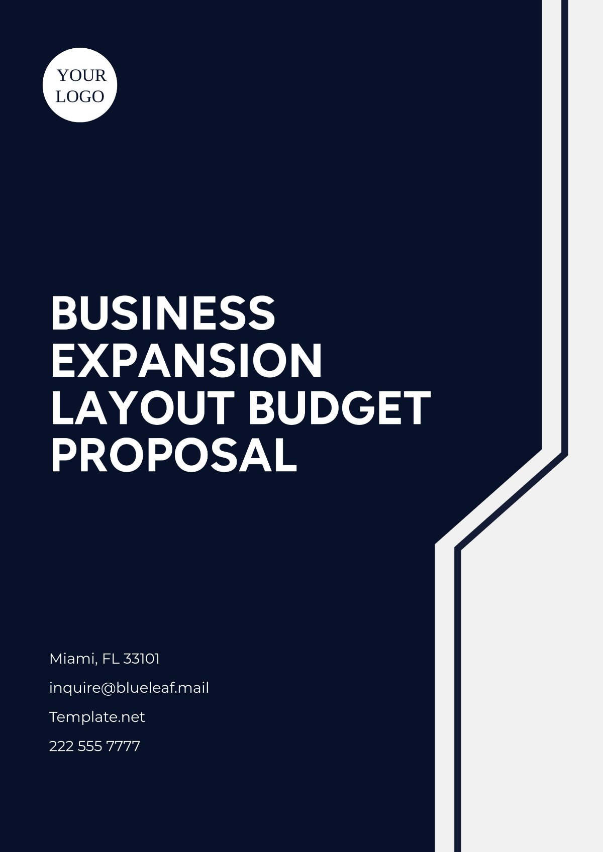 Free Business Expansion Layout Budget Proposal Template