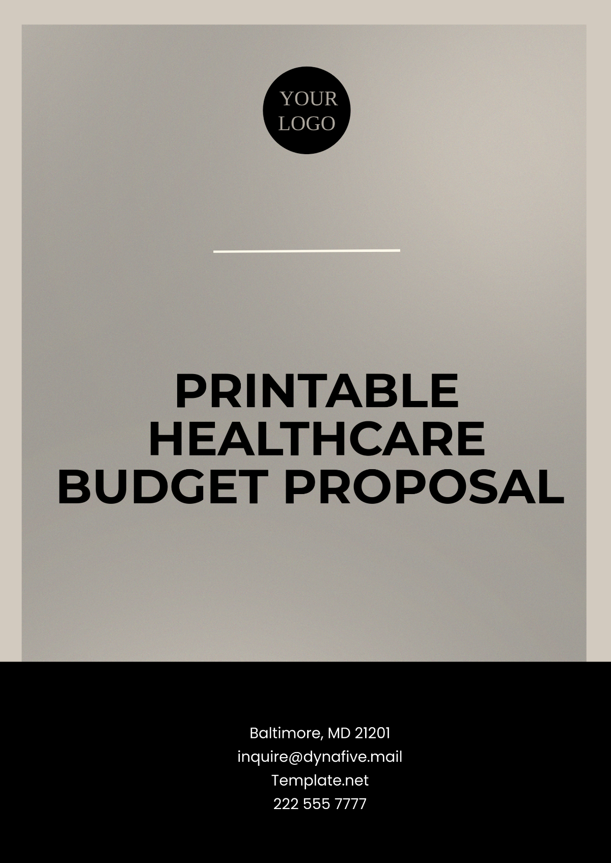 Free Printable Healthcare Budget Proposal Template