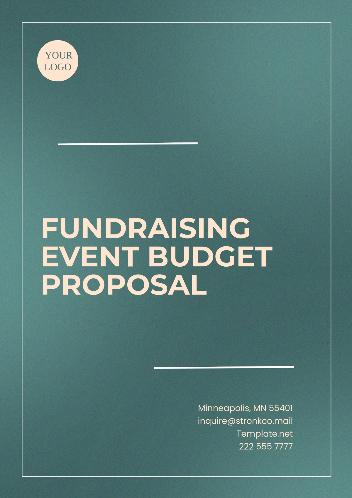 Free Fundraising Event Budget Proposal Template