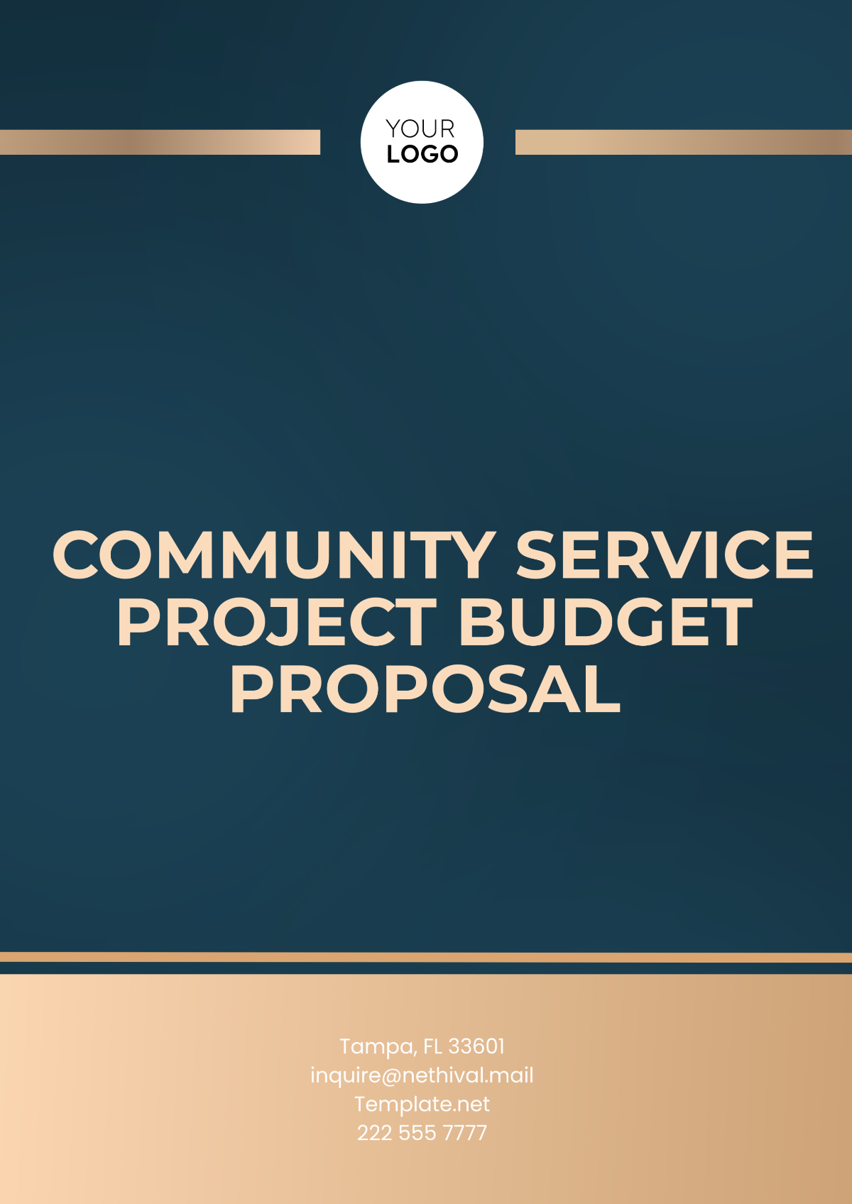 Free Community Service Project Budget Proposal Template