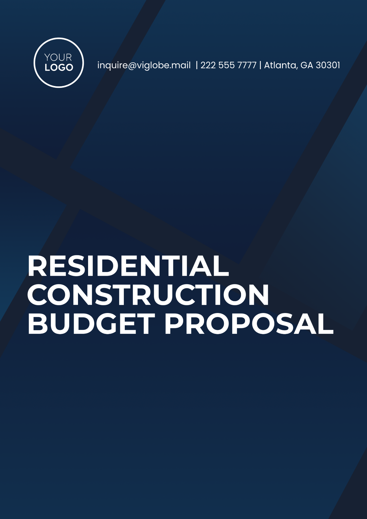 Free Residential Construction Budget Proposal Template