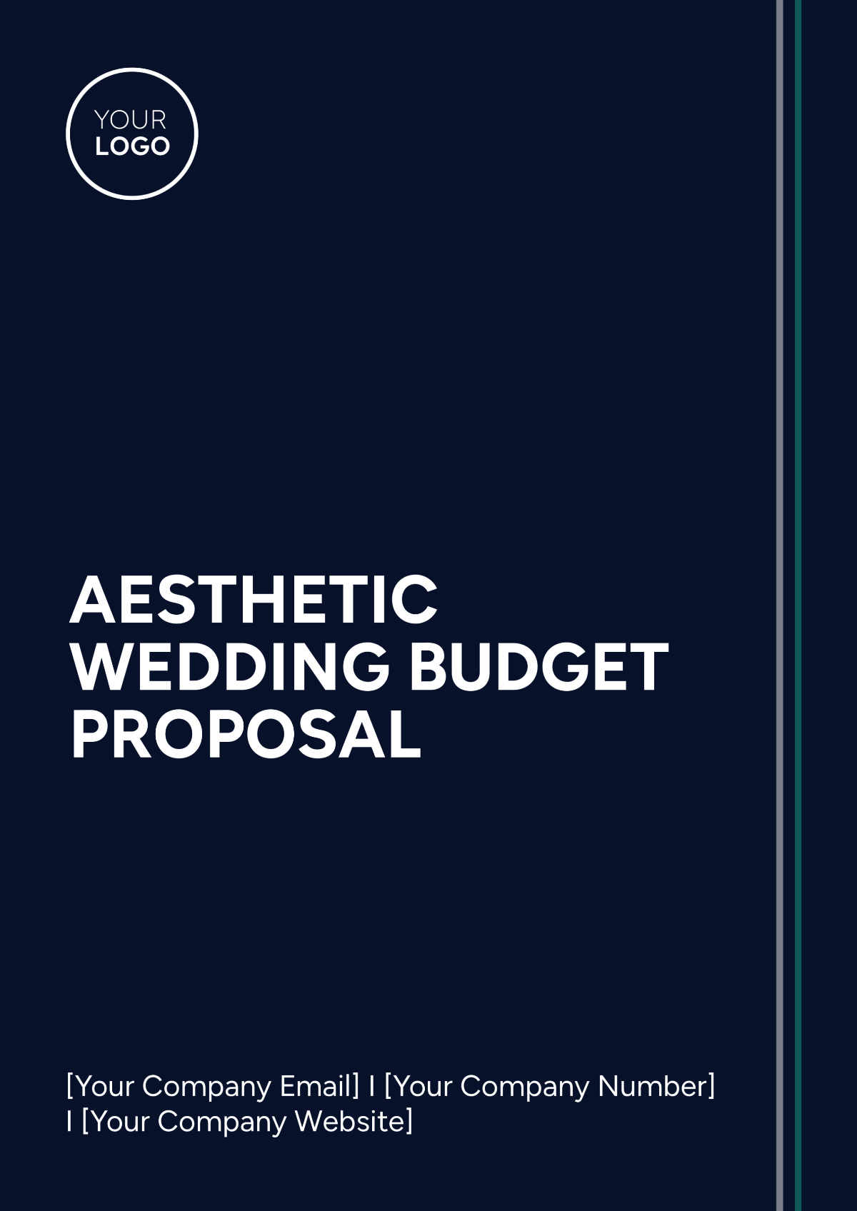 Free Aesthetic Wedding Budget Proposal Template