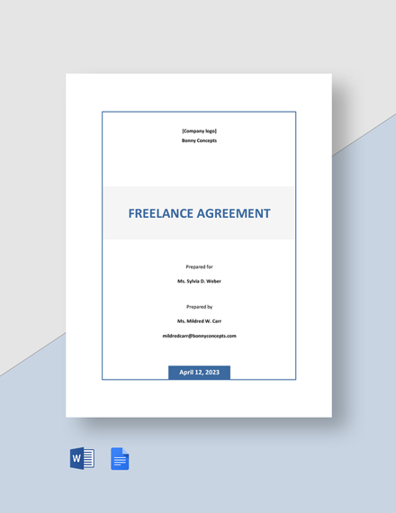 FREE Simple Freelance Agreement - Word | Google Docs | Template.net