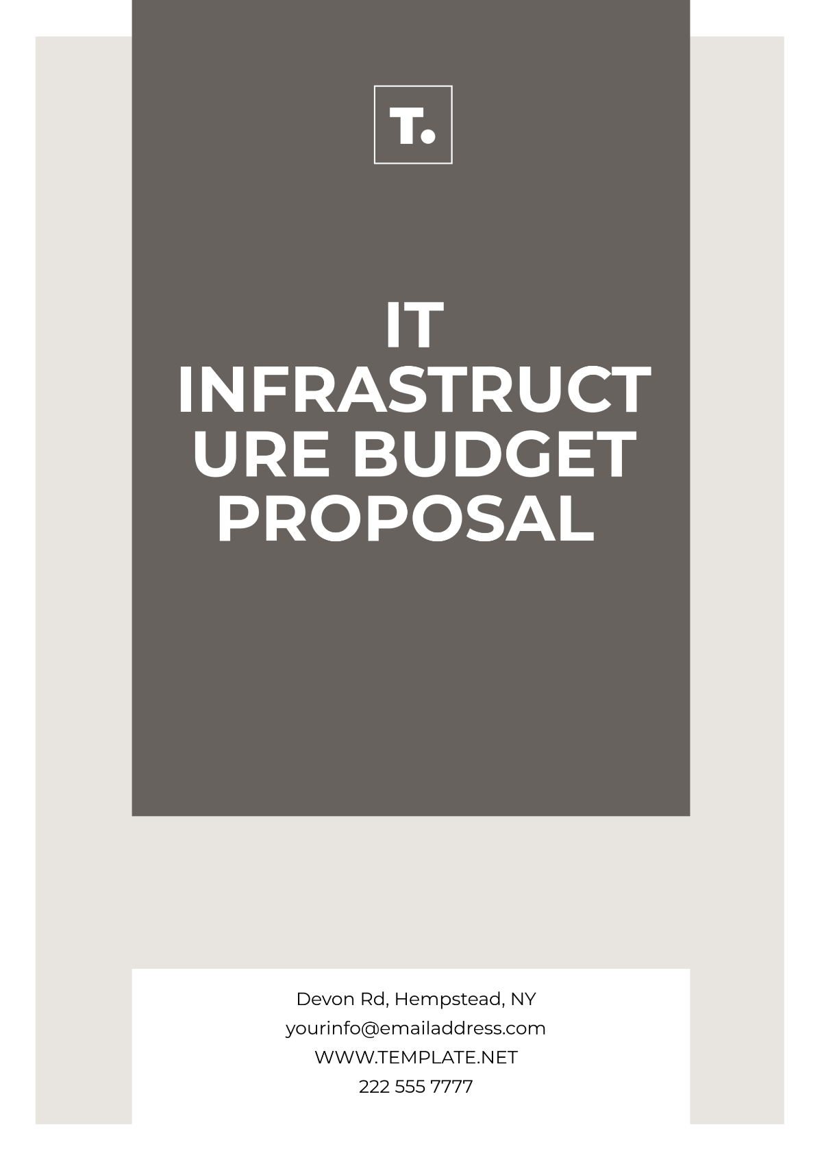 Free IT Infrastructure Budget Proposal Template