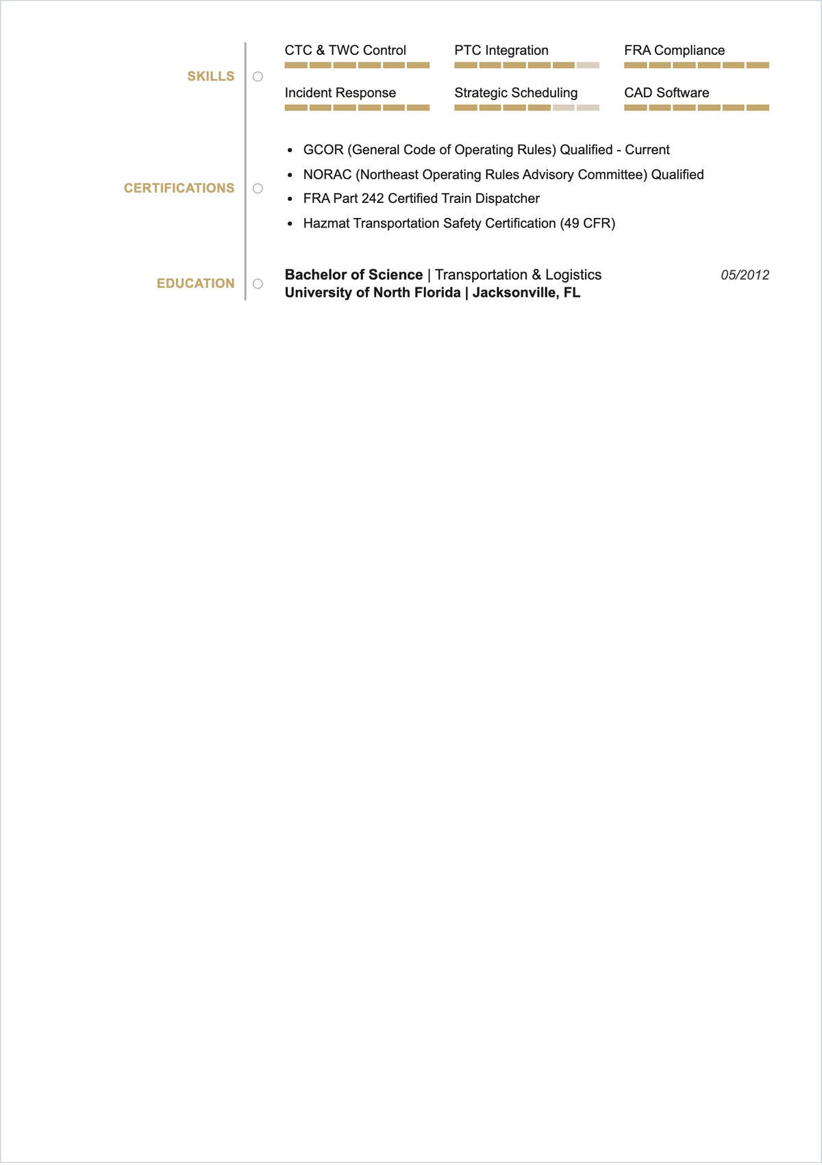 Free Railroad Dispatcher Resume Template & AI Maker