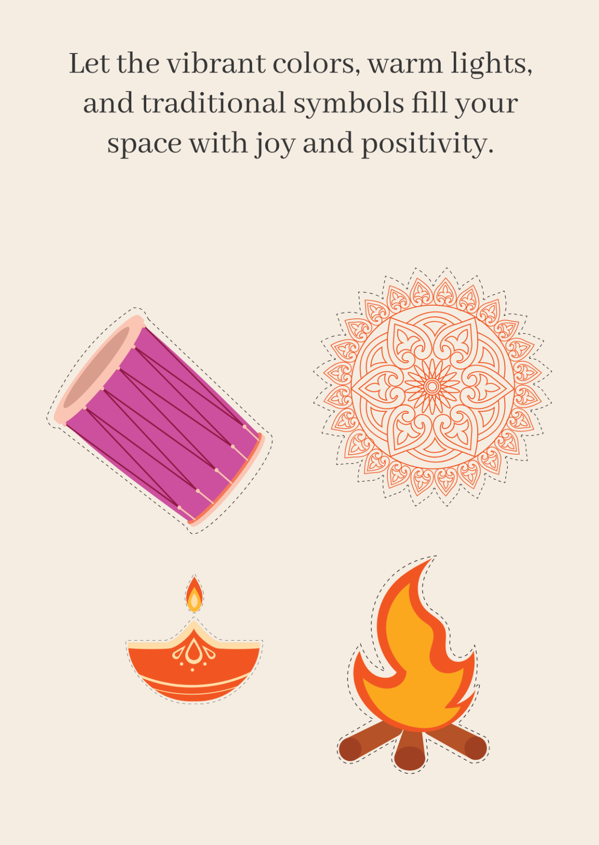 Free Lohri Decoration Template