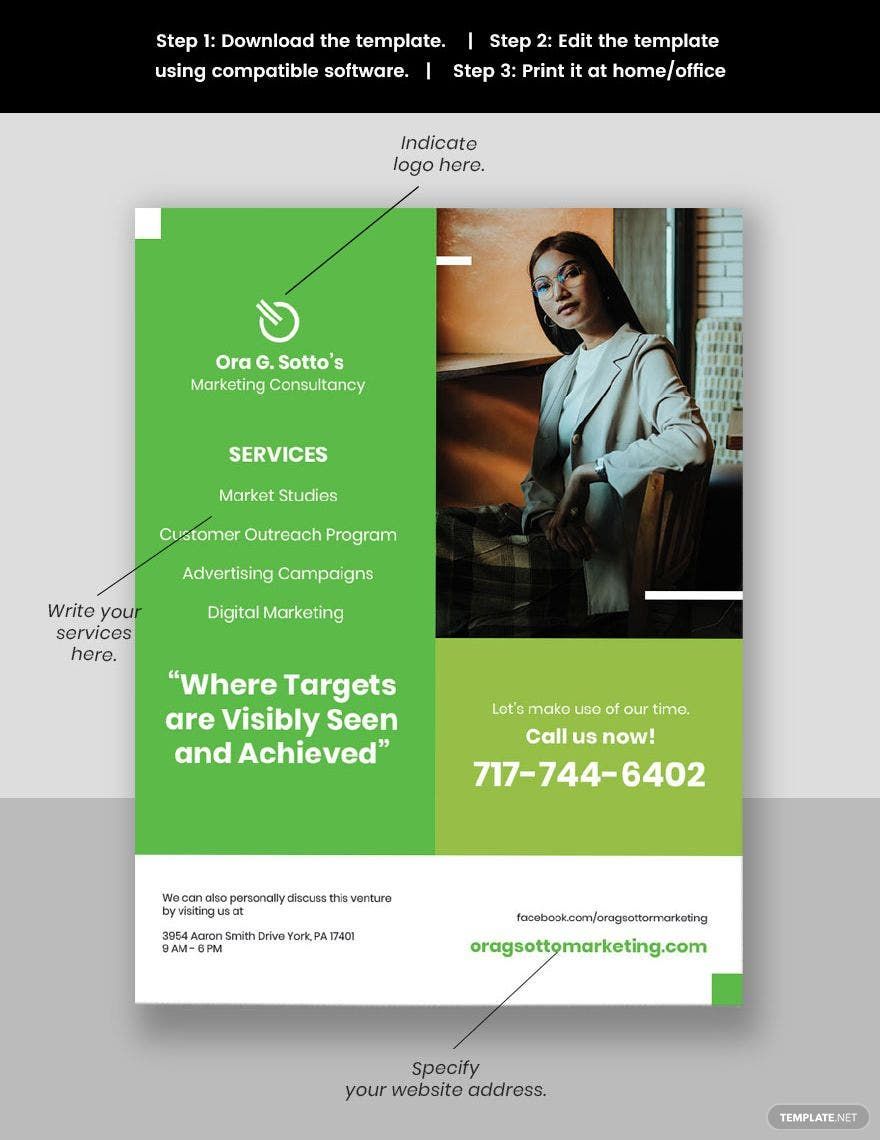 Freelance Marketing Flyer Template in Word, Illustrator, PSD, Apple Pages