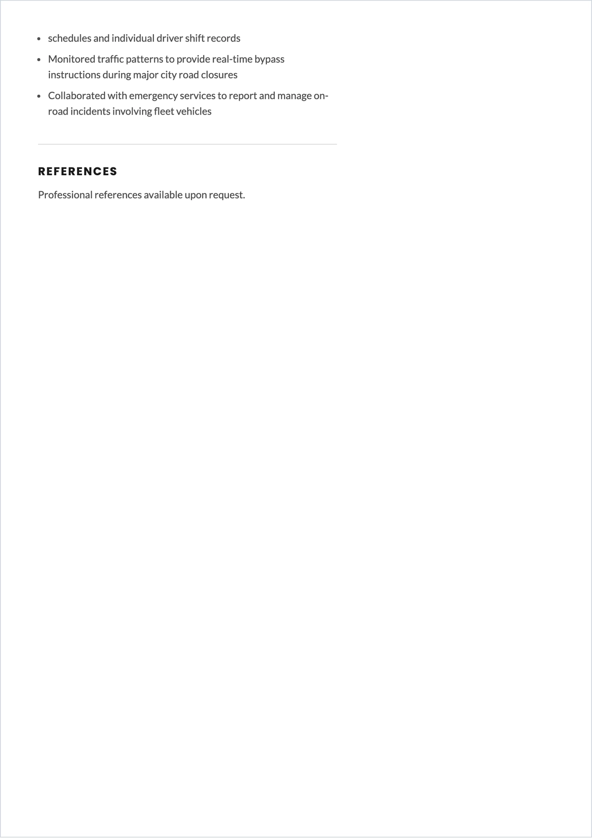 Free Taxi Layout Dispatcher Resume Template & AI Maker