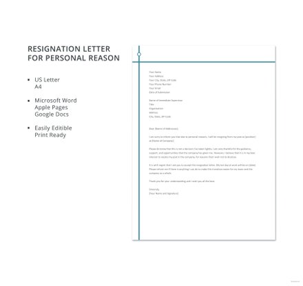 Free Resignation Letter Templates 