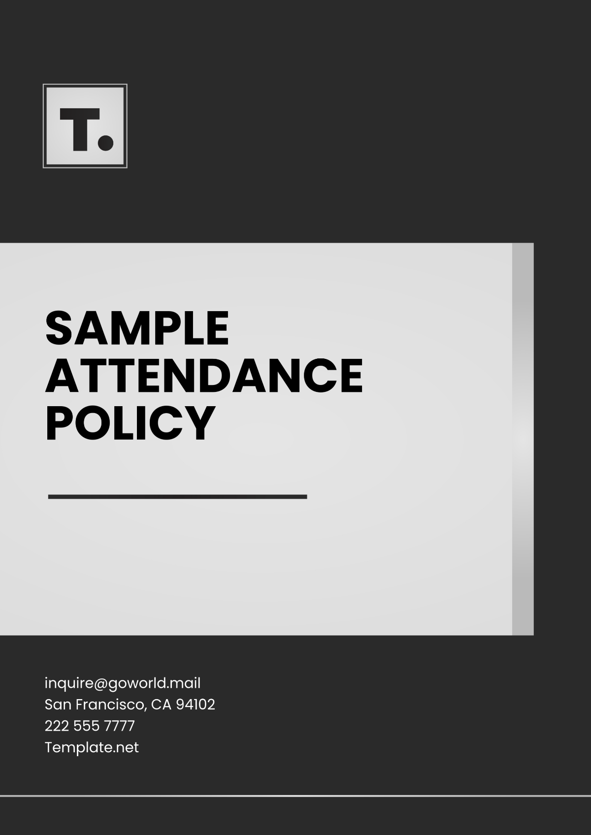 Free Sample Attendance Policy Template