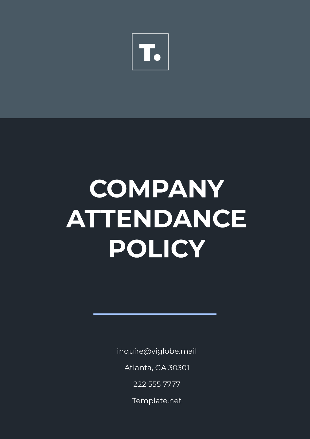 Free Company Attendance Policy Template