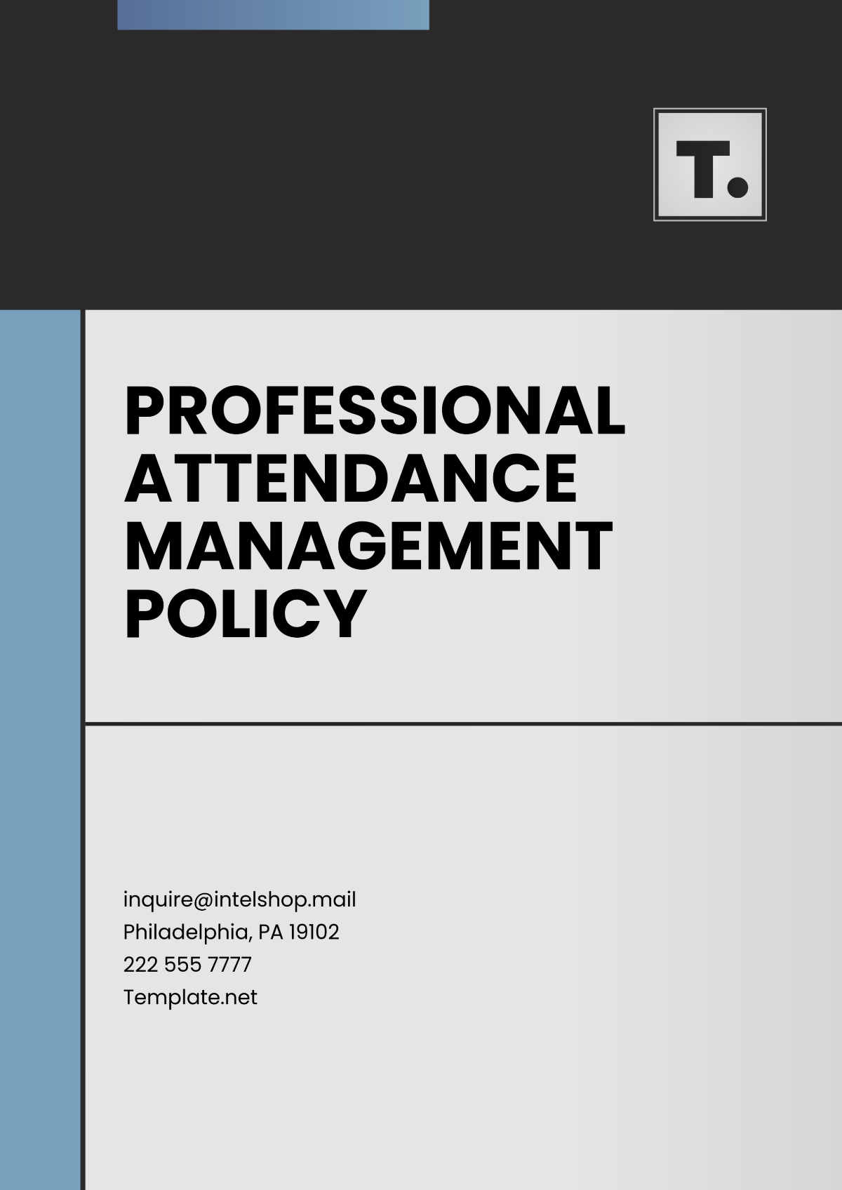 Free Professional Attendance Management Policy Template