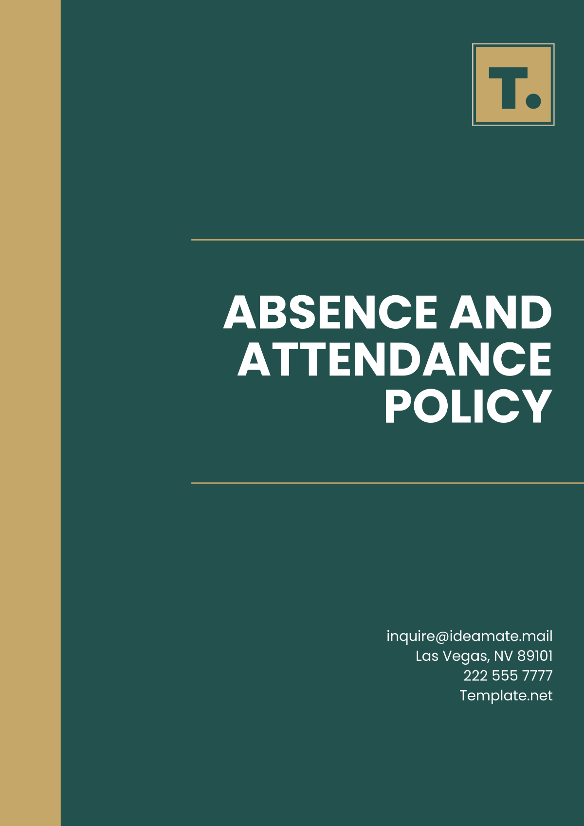 Free Absence and Attendance Policy Template