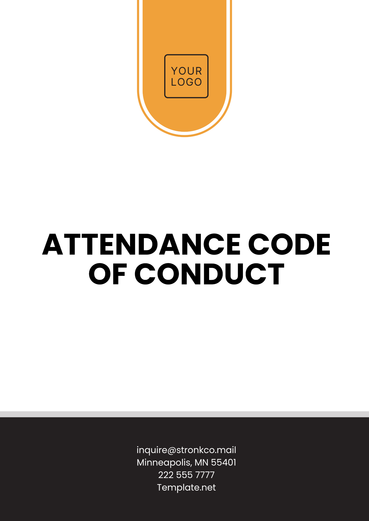 Free Attendance Code of Conduct Template