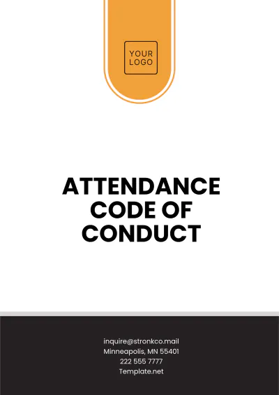 Free Attendance Code of Conduct Template to Edit Online