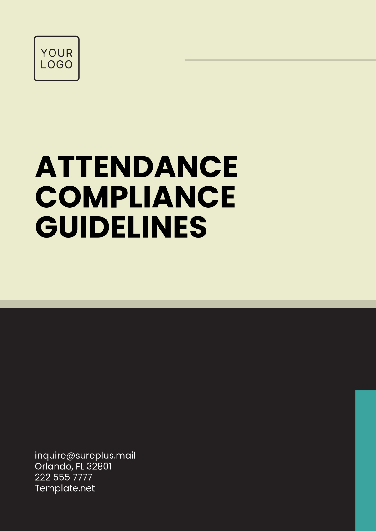 Free Attendance Compliance Guidelines Template