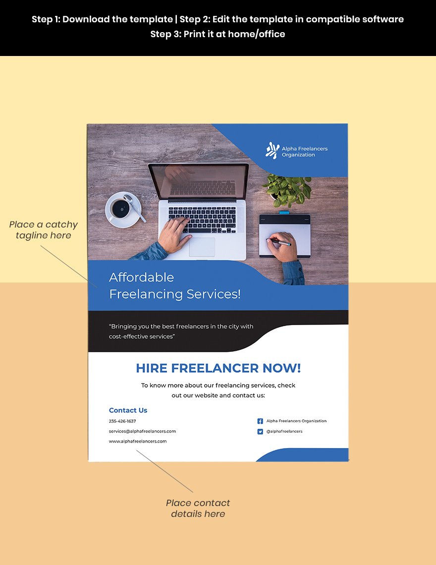 Freelance Business Flyer Template