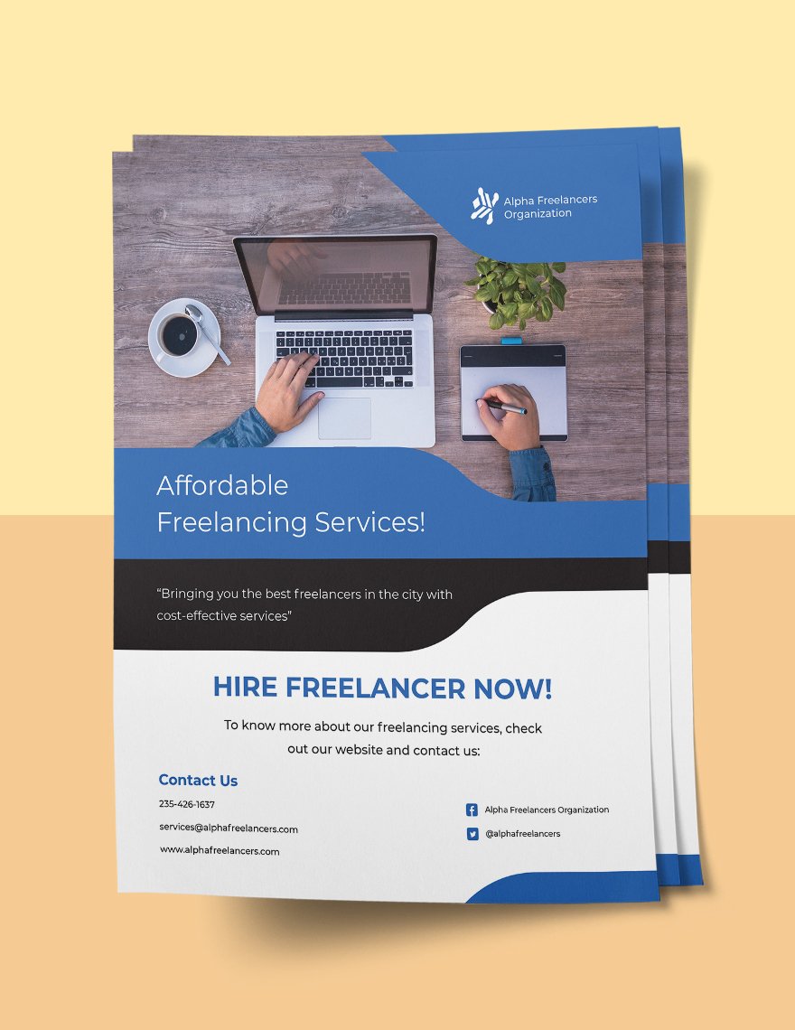 Freelance Business Flyer Template Sample