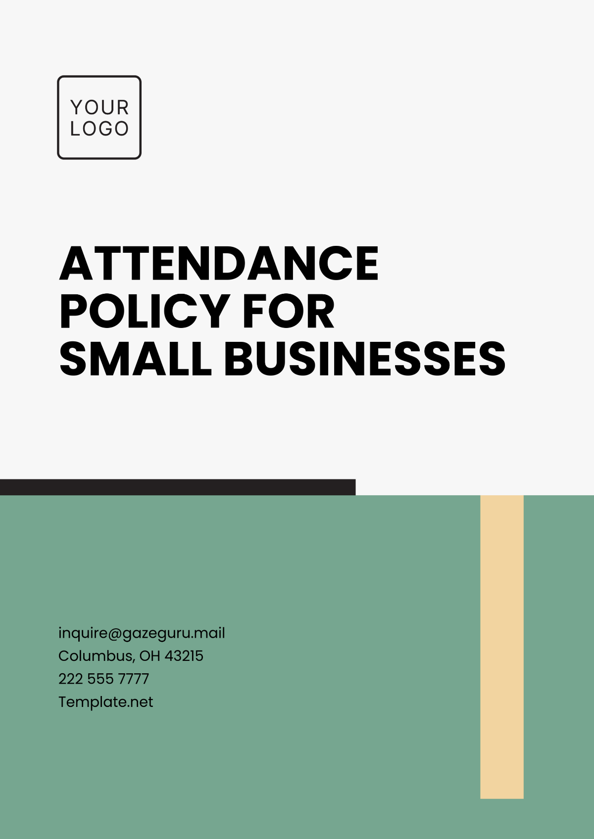 Free Attendance Policy for Small Businesses Template