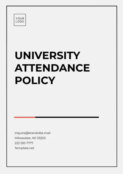 Free Attendance Policy for Universities Template to Edit Online