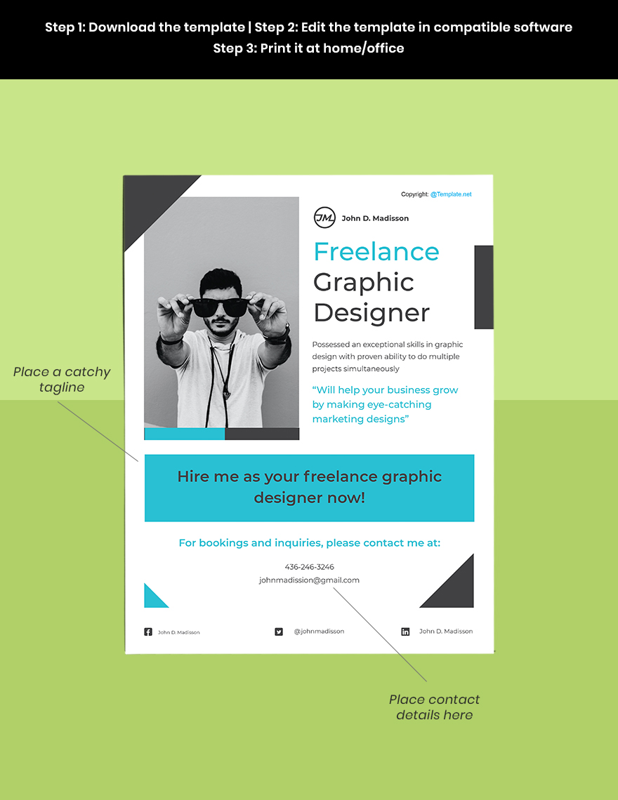Free Sample Freelance Flyer Template Download