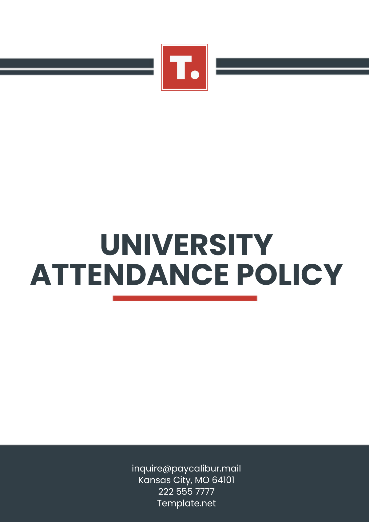 Free University Attendance Policy Template