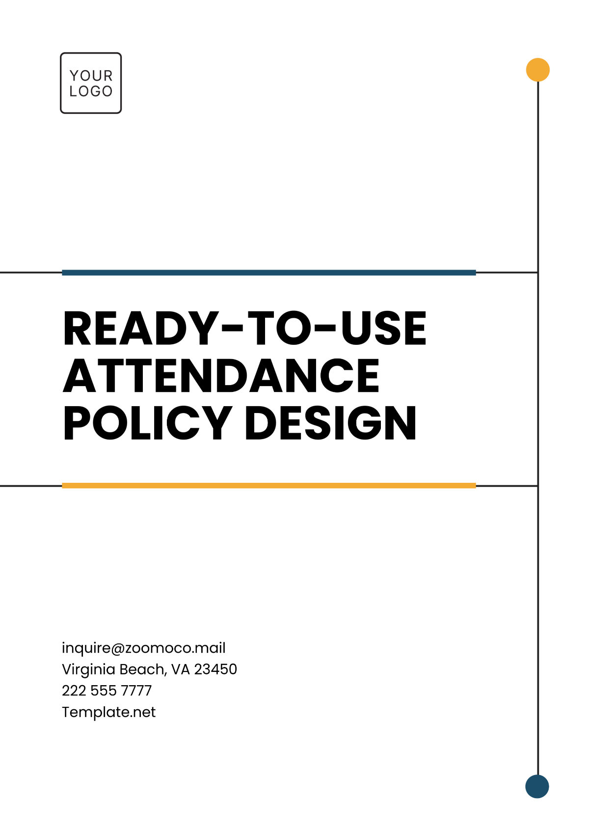 Free Ready-to-Use Attendance Policy Design Template