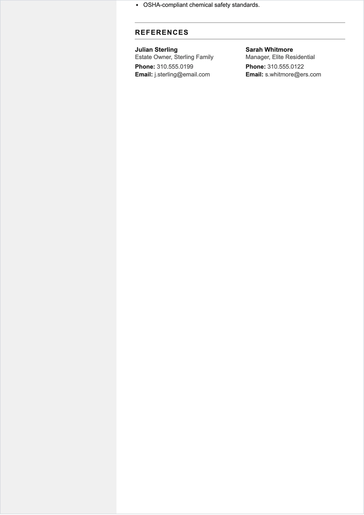 Free Part-Time Simple Housekeeping Resume Template & AI Maker