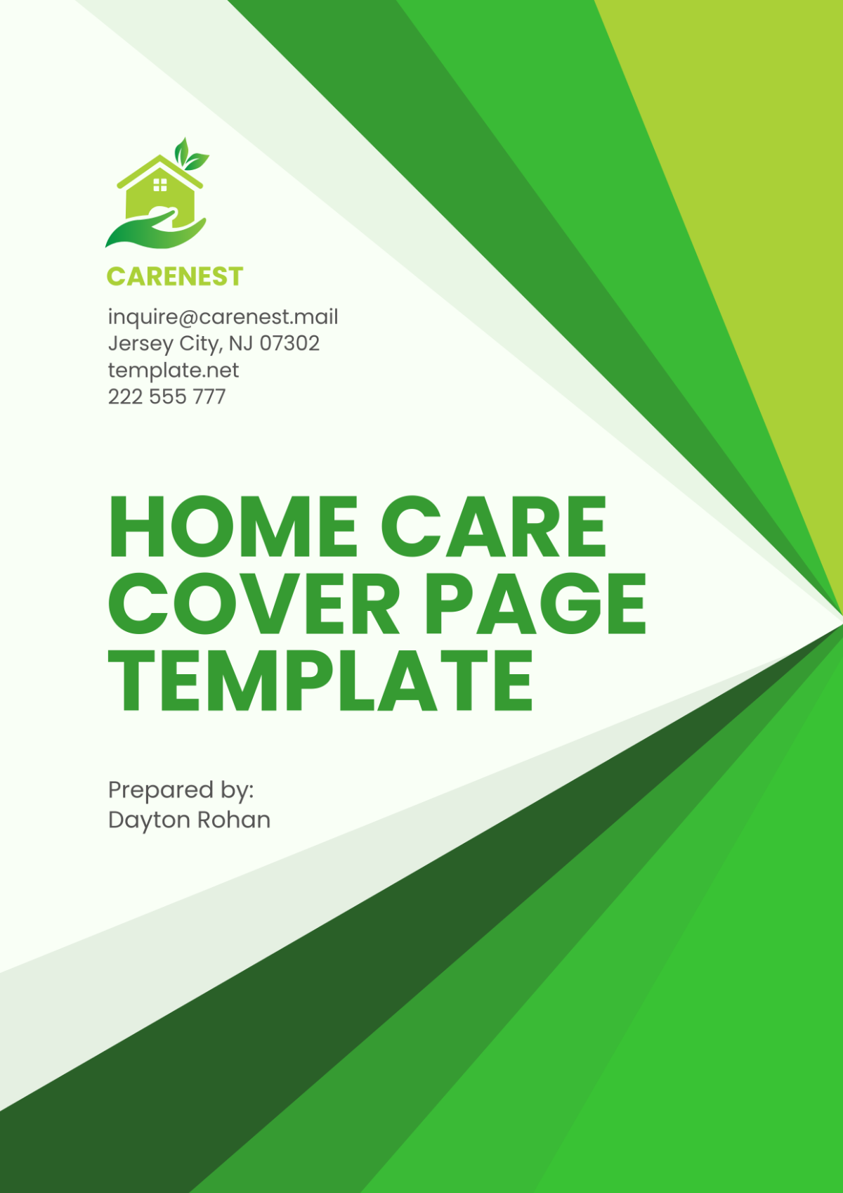 Home Care Cover Page Template - Edit Online & Download